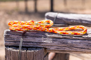 Dog Lead - Orange Red White